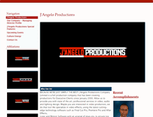 Tablet Screenshot of jangeloproductions.com